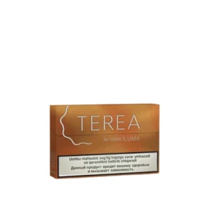 Home 30 IQOS TEREA Amber Uzbekistan heat-not-burn tobacco sticks pack and carton display