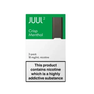 JUUL 2 Crisp Menthol prefilled nicotine salt pods pack