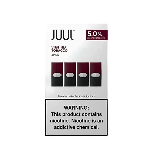 JUUL Virginia Tobacco Pods 5 Percent Premium UAE JUUL 1 Virginia Tobacco 5% nicotine strength prefilled vape pods pack