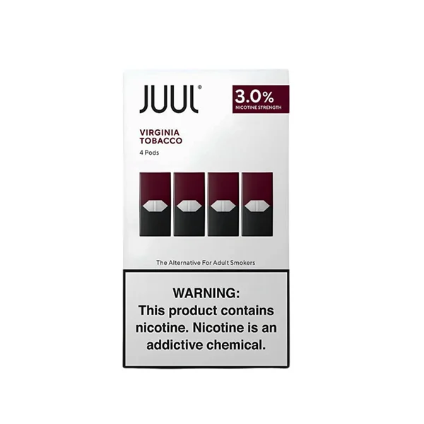 JUUL Virginia Tobacco Pods 5 Percent UAE JUUL Virginia Tobacco Pods 5 percent nicotine strength prefilled pods pack
