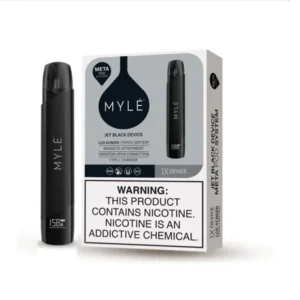 MYLE V5 Device Jet Black rechargeable pod system vape kit UAE