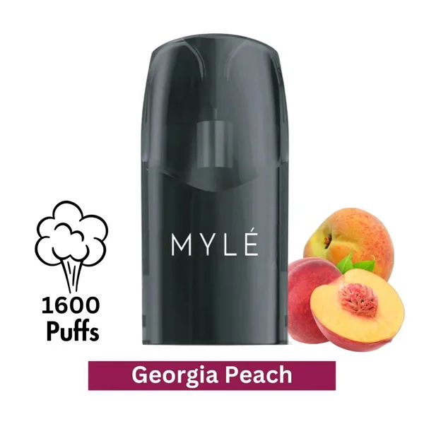MYLE V5 Georgia Peach Pods UAE MYLE V5 Georgia Peach sweet fruit flavor replacement pods UAE