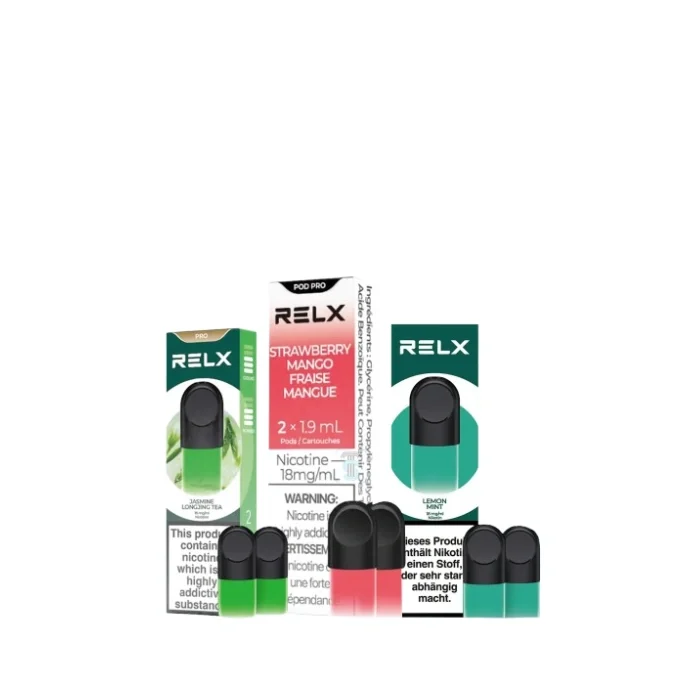 RELX Pod Pro 18mg Multi Flavor Pods UAE RELX Pod Pro 18mg Multi Flavor Pods pre filled smooth ceramic coil vape pods