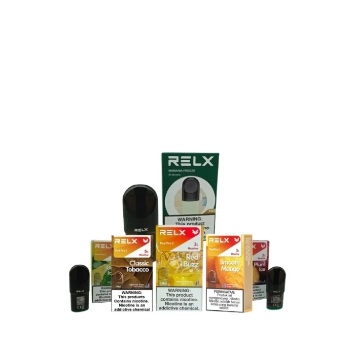 RELX Pod Pro 2 Multi Flavor Pack 5 Pcs premium nicotine salt vape pods