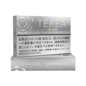 IQOS TEREA Smooth Regular Japan heat-not-burn tobacco sticks pack and carton display