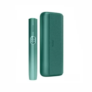 IQOS ILUMA i Prime Aspen Green pocket charger and holder heat-not-burn device display