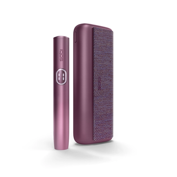 IQOS ILUMA i Prime Garnet Red Purple UAE IQOS ILUMA i Prime Garnet Red pocket charger and holder heat-not-burn device display
